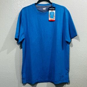 Lands' End Blue Short Sleeve Tee Classic Crew Neck